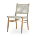 Aria Delmar Outdoor Dining Chair - Natural Teak Ivory Rope