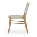 Aria Delmar Outdoor Dining Chair - Natural Teak Ivory Rope