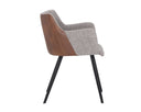 GRIFFIN DINING ARMCHAIR - NOVEMBER GREY BRAVO COGNAC