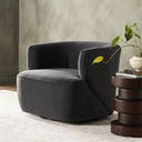 Seraphina Mila Swivel Chair - Crypton Henry Charcoal
