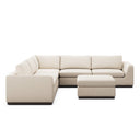Arista Colt 3-Piece Sectional - Sectional Ottoman Crypton Nomad Snow