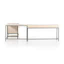 Solara Trey Filing Cabinet Desk System - Dove Poplar