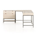 Solara Trey Filing Cabinet Desk System - Dove Poplar