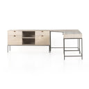 Aventine Trey Filing Credenza Desk System - Dove Poplar