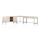 Verity Trey Filing Credenza Desk System - Dove Poplar