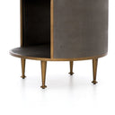 Verity Shagreen Round Nightstand - Default Title