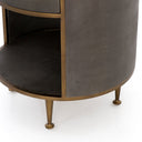 Verity Shagreen Round Nightstand - Default Title