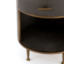 Vesper Shagreen Round Nightstand - Default Title