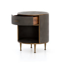 Verity Shagreen Round Nightstand - Default Title