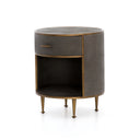 Verity Shagreen Round Nightstand - Default Title