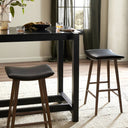 Aveline Union Bar Counter Stool - Bar Distressed Black Warm Parawood