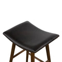 Aveline Union Bar Counter Stool - Counter Distressed Black Warm Parawood