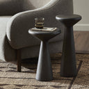 Aveline Ravine Concrete Accent Tables Set Of 2 - Dark Grey