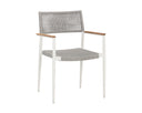 NAVA STACKABLE DINING ARMCHAIR - WHITE