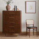 Aria 5 Drawer Dresser - Terra Brown Oak