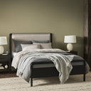Verity Rosedale Bed - Queen Ebony Oak Veneer