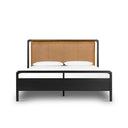 Verity Rosedale Bed - Queen Ebony Oak Veneer Chaps Saddle