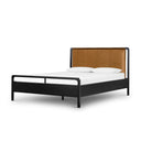 Verity Rosedale Bed - Queen Ebony Oak Veneer Chaps Saddle