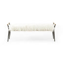 Aveline Charlotte Bench - Mongolian Cream Fur