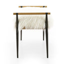Aveline Charlotte Bench - Mongolian Cream Fur