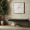 Aveline Charlotte Bench - Modern Velvet Loden