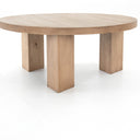 Verano Mesa Round Coffee Table - Light Brushed Parawood 38