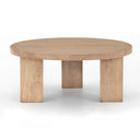 Verano Mesa Round Coffee Table - Light Brushed Parawood 38