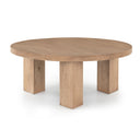 Verano Mesa Round Coffee Table - Light Brushed Parawood 38