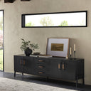 Luxe Rosedale Media Console - Ebony Oak Veneer