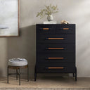 Avante Rosedale 6 Drawer Tall Dresser - Ebony Oak