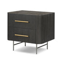 Verity Fletcher Nightstand - Distressed Black