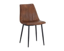 DREW DINING CHAIR - BLACK BRAVO COGNAC