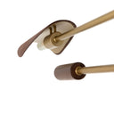 Graceful Astrid Chandelier - Dark Brown Leather