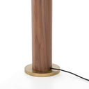 Unique Astrid Floor Lamp - Dark Brown Leather