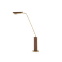 Unique Astrid Floor Lamp - Dark Brown Leather