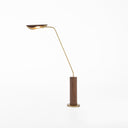 Unique Astrid Floor Lamp - Dark Brown Leather