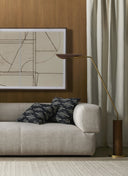 Unique Astrid Floor Lamp - Dark Brown Leather