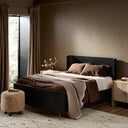 Sinclair Bed - King Distressed Black Oak