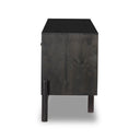 Aveline Reza Media Console - Worn Black Parawood