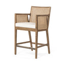 Liora Cane Bar Counter Stool - Counter Toasted Parawood Savile Flax