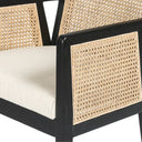 Liora Cane Bar Counter Stool - Counter Brushed Ebony Savile Flax