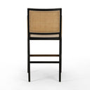 Liora Cane Bar Counter Stool - Bar Brushed Ebony Savile Flax