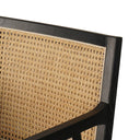 Liora Cane Bar Counter Stool - Bar Brushed Ebony Savile Flax