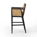 Liora Cane Bar Counter Stool - Bar Brushed Ebony Savile Flax