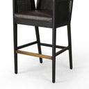 Liora Cane Bar Counter Stool - Bar Brushed Ebony Sonoma Black
