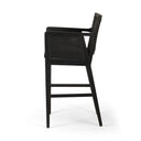 Liora Cane Bar Counter Stool - Bar Brushed Ebony Sonoma Black