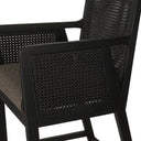 Liora Cane Bar Counter Stool - Counter Brushed Ebony Sonoma Black