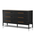 Ashford 6 Drawer Dresser - Ebony Oak