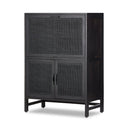 Verona Bar Cabinet - Black W Black Wash Mango