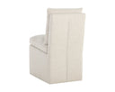 GLENROSE WHEELED DINING CHAIR - EFFIE LINEN